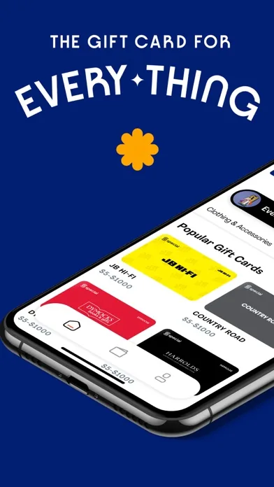 Special Gift Cards mobile app preview