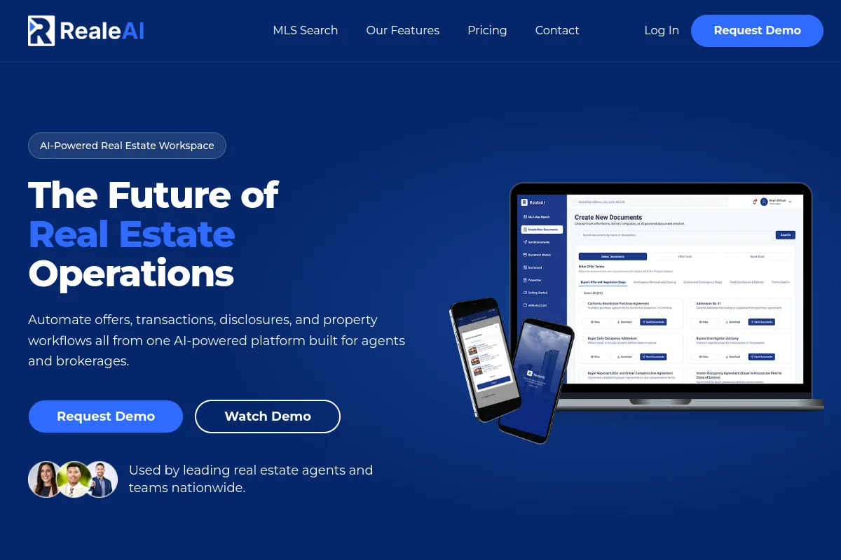 RealeAI website preview